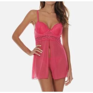 Flora by Flora Nikrooz Babydoll Set Womens Small Modern Feminine Sexy Lingerie